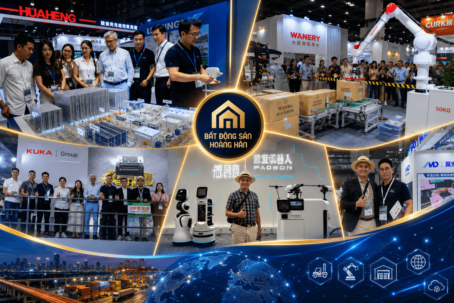 Đại diện Bất Động Sản Hoàng Hân tham dự triển lãm LET-a CeMAT ASIA 2026 tại Quảng Châu, tìm hiểu các giải pháp logistics thông minh, robot tự động và công nghệ chuỗi cung ứng hiện đại.