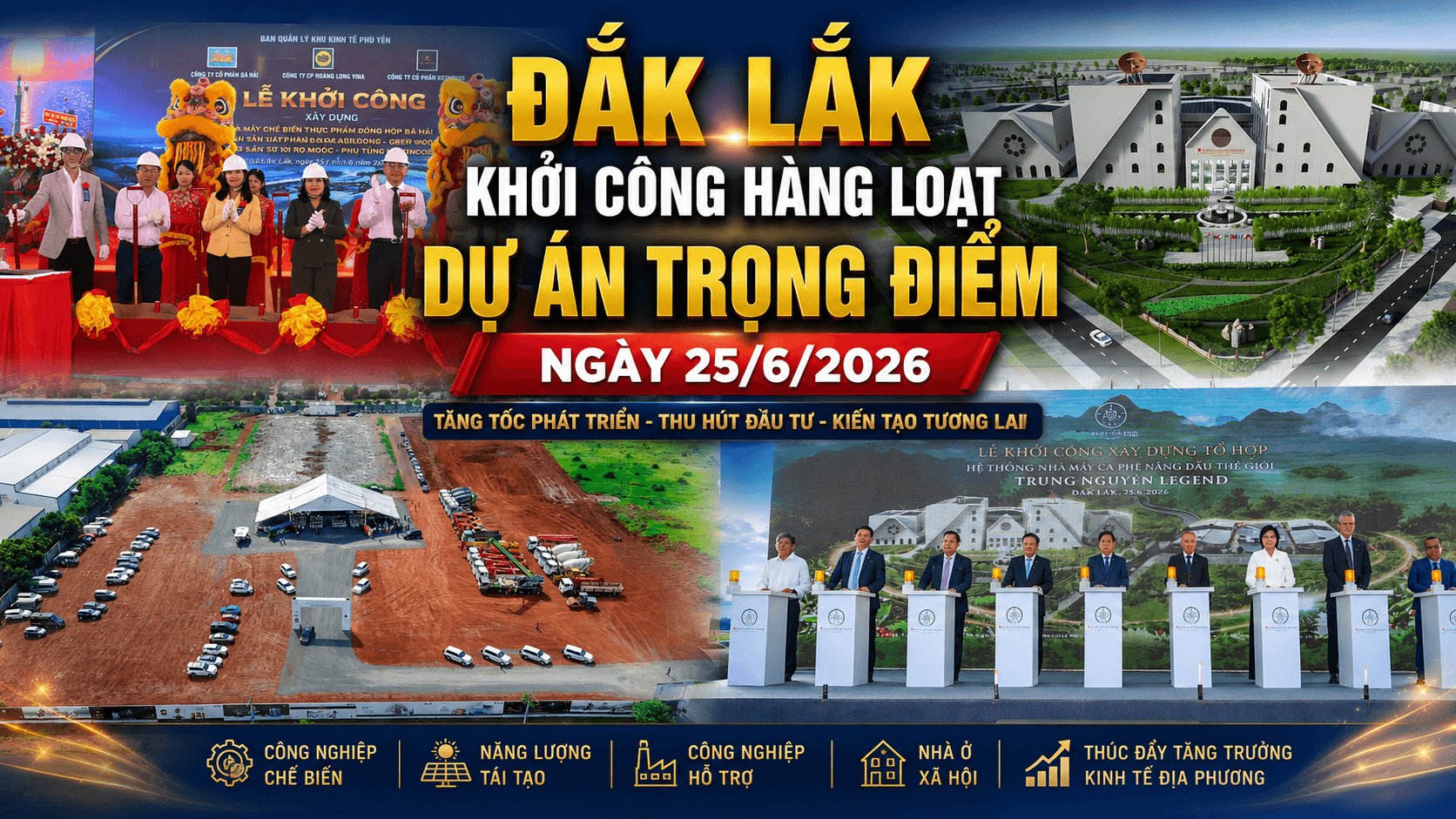 Đắk Lắk Khởi Công Hàng Loạt Dự Án Trọng Điểm Ngày 25/6/2026