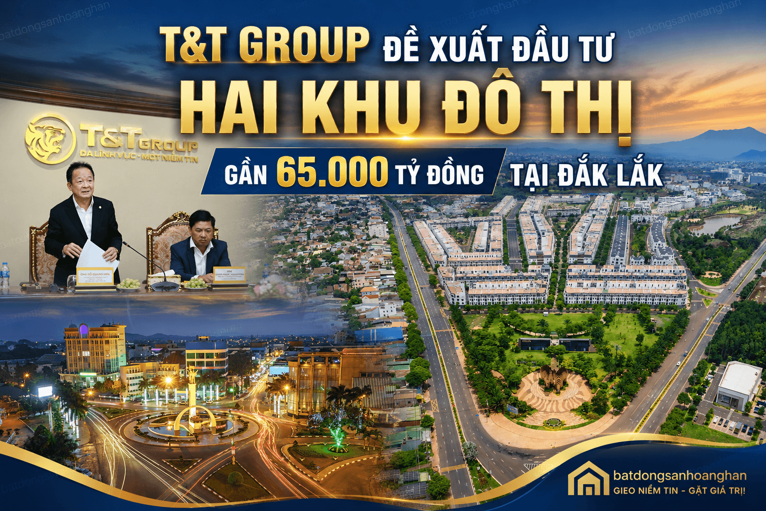 Ảnh minh họa T&T Group đề xuất đầu tư hai khu đô thị quy mô gần 1.100 ha với tổng vốn gần 65.000 tỷ đồng tại tỉnh Đắk Lắk, bao gồm khu đô thị phía Đông Buôn Ma Thuột và khu đô thị phía Đông đường tránh Quốc lộ 1.